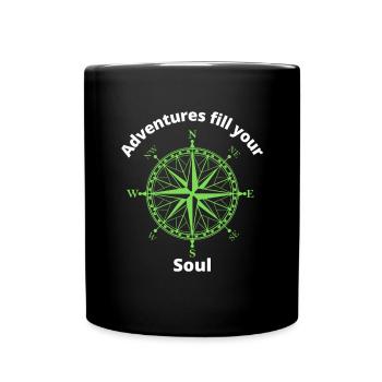 Adventures fill the soul - Full Colour Mug - black - Front
