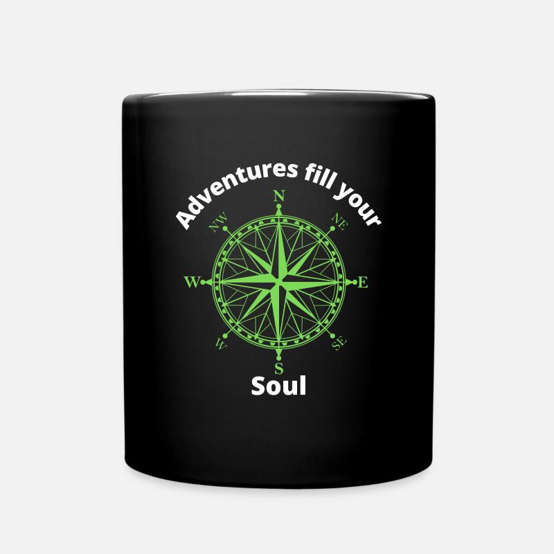Adventures fill the soul - Full Colour Mug - black