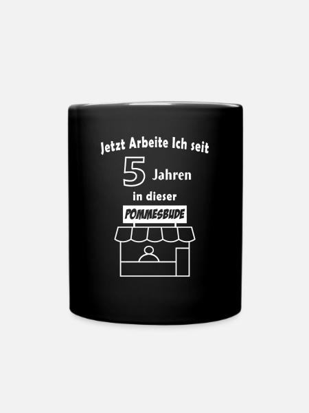 5 Jahre in einer Firma - Tasse einfarbig - Schwarz