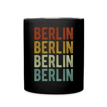 Berlin City Retro Vintage - Full Colour Mug - black - Front
