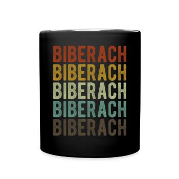 Biberach City Retro Vintage - Full Colour Mug - black - Front