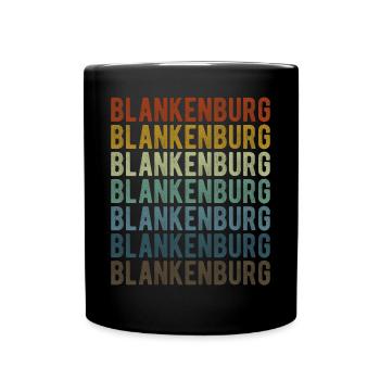Blankenburg Stadt Retro Vintage - Tasse einfarbig - Schwarz - Vorne