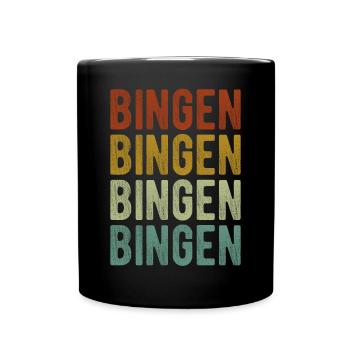 Bingen Stadt Retro Vintage - Tasse einfarbig - Schwarz - Vorne