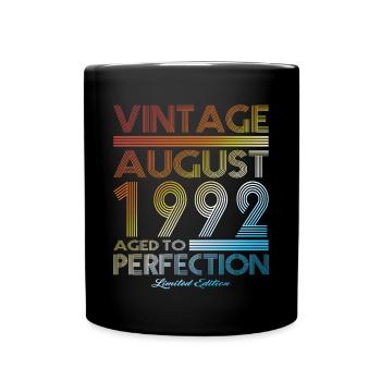 30. Geburtstag Jahrgang 1992 August 1992 - Tasse einfarbig - Schwarz - Vorne