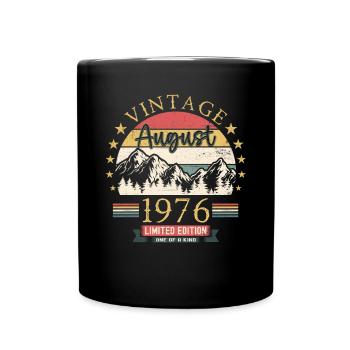 Original August Vintage 1976 Birthday Gift - Full Colour Mug - black - Front