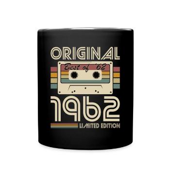 60. Geburtstag Jahrgang 1962 Original Best of 1962 - Tasse einfarbig - Schwarz - Vorne