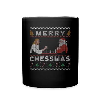 Merry Chessmass Chess is always good - Full Colour Mug - black - Front