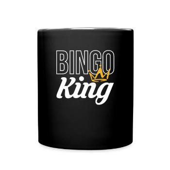 Bingo King Shirt Geschenk - Tasse einfarbig - Schwarz - Vorne