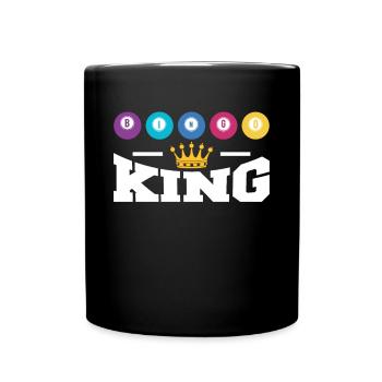 Bingo King Shirt Geschenk - Tasse einfarbig - Schwarz - Vorne