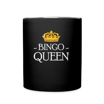 Bingo Queen Shirt Geschenk - Tasse einfarbig - Schwarz - Vorne
