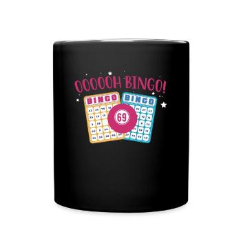 OOOOH Bingo Shirt Geschenk - Tasse einfarbig - Schwarz - Vorne