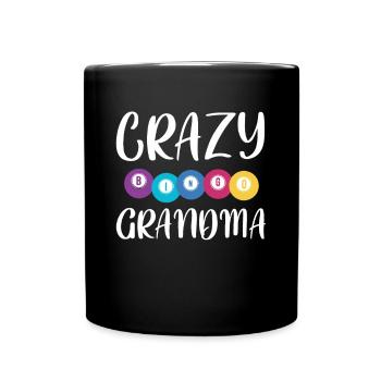 Crazy Bingo Grandma Shirt Geschenk - Tasse einfarbig - Schwarz - Vorne