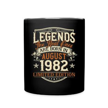 August 1982 Born Legends Birthday - Full Colour Mug - black - Front