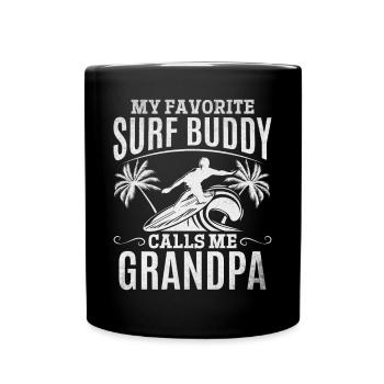 Surfen Mein Lieblings-Surfer-Kumpel nennt mich - Tasse einfarbig - Schwarz - Vorne