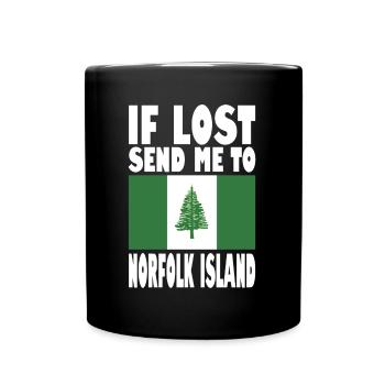 Drapeau de l’île Norfolk - Mug uni - noir - Devant