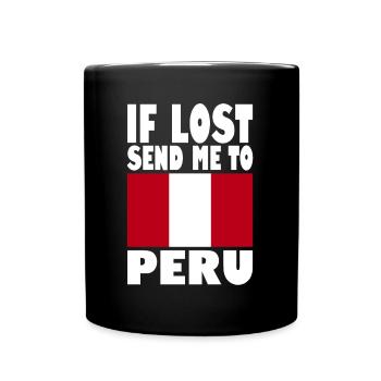 Drapeau du Pérou - Mug uni - noir - Devant