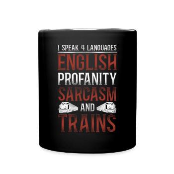 Conducteur de train diesel de marchandises - Mug uni - noir - Devant
