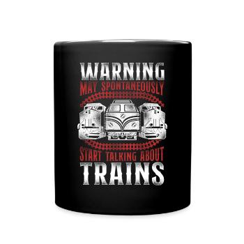 Freight Diesel Train Driver - Full Colour Mug - black - Front
