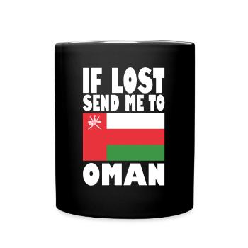 Oman Flagge Spruch - Tasse einfarbig - Schwarz - Vorne