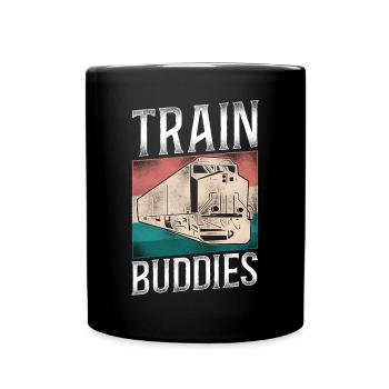 Freight Diesel Train Driver - Full Colour Mug - black - Front