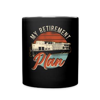 Freight Diesel Train Driver - Full Colour Mug - black - Front