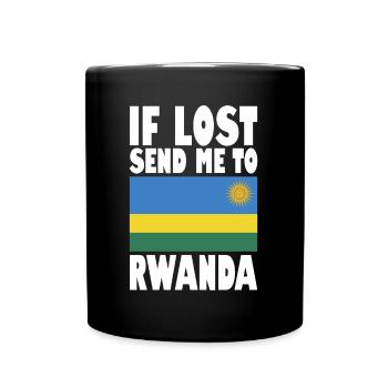Rwanda Flagge Spruch - Tasse einfarbig - Schwarz - Vorne