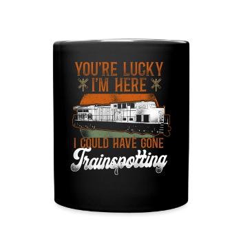 Freight Diesel Train Driver - Full Colour Mug - black - Front