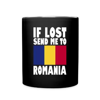 Romania Flag Slogan - Full Colour Mug - black - Front