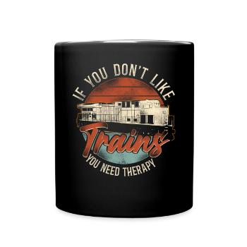 Conducteur de train diesel de marchandises - Mug uni - noir - Devant