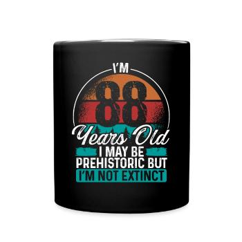 88 Birthday Idea Men Birthdays Funny 88 Year Old - Full Colour Mug - black - Front