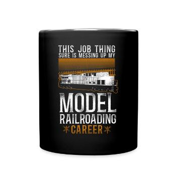 Freight Diesel Train Driver - Full Colour Mug - black - Front