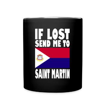 Drapeau Saint-Martin - Mug uni - noir - Devant