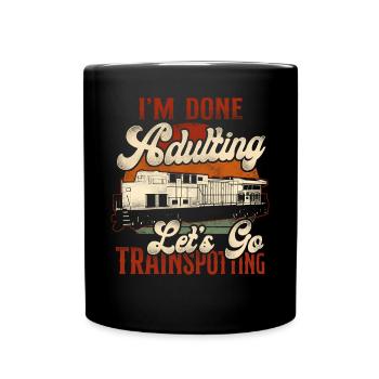 Freight Diesel Train Driver - Full Colour Mug - black - Front