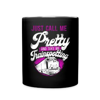 Freight Diesel Train Driver - Full Colour Mug - black - Front