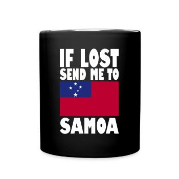 Samoa Flagge Spruch - Tasse einfarbig - Schwarz - Vorne