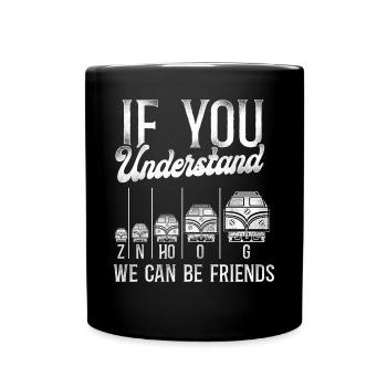 Freight Diesel Train Driver - Full Colour Mug - black - Front