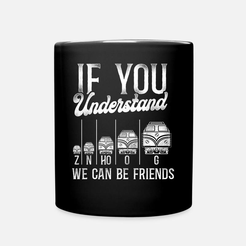 Freight Diesel Train Driver - Full Colour Mug - black