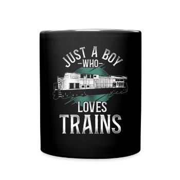 Freight Diesel Train Driver - Full Colour Mug - black - Front