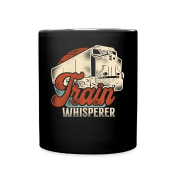 Freight Diesel Train Driver - Full Colour Mug - black - Front