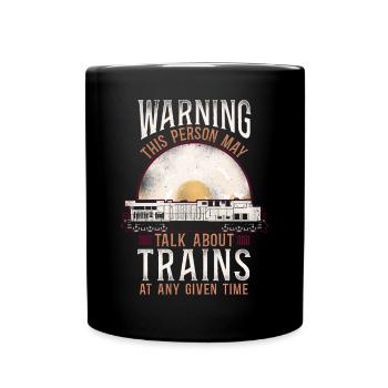 Freight Diesel Train Driver - Full Colour Mug - black - Front