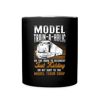 Freight Diesel Train Driver - Full Colour Mug - black - Front
