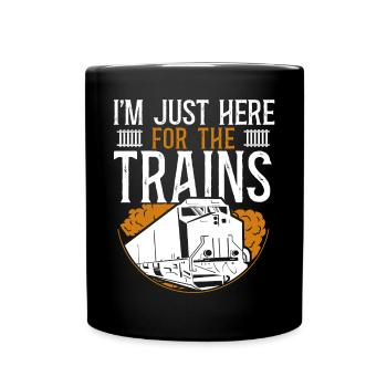 Freight Diesel Train Driver - Full Colour Mug - black - Front