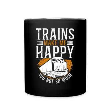 Freight Diesel Train Driver - Full Colour Mug - black - Front