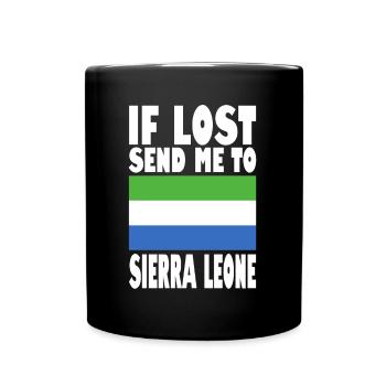 Sierra Leone Flagge Spruch - Tasse einfarbig - Schwarz - Vorne