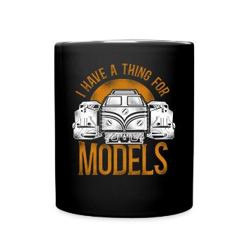 Freight Diesel Train Driver - Full Colour Mug - black - Front