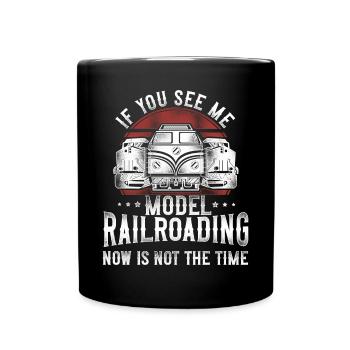 Freight Diesel Train Driver - Full Colour Mug - black - Front