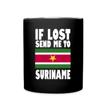 Suriname Flag Saying - Full Colour Mug - black - Front