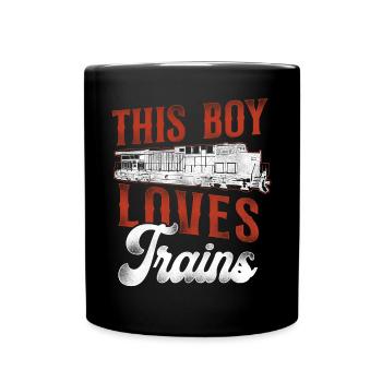 Conducteur de train diesel de marchandises - Mug uni - noir - Devant