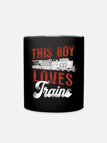 Freight Diesel Train Driver - Full Colour Mug - black