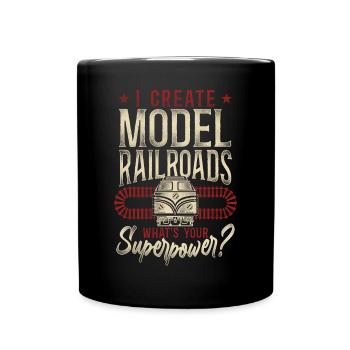 Freight Diesel Train Driver - Full Colour Mug - black - Front